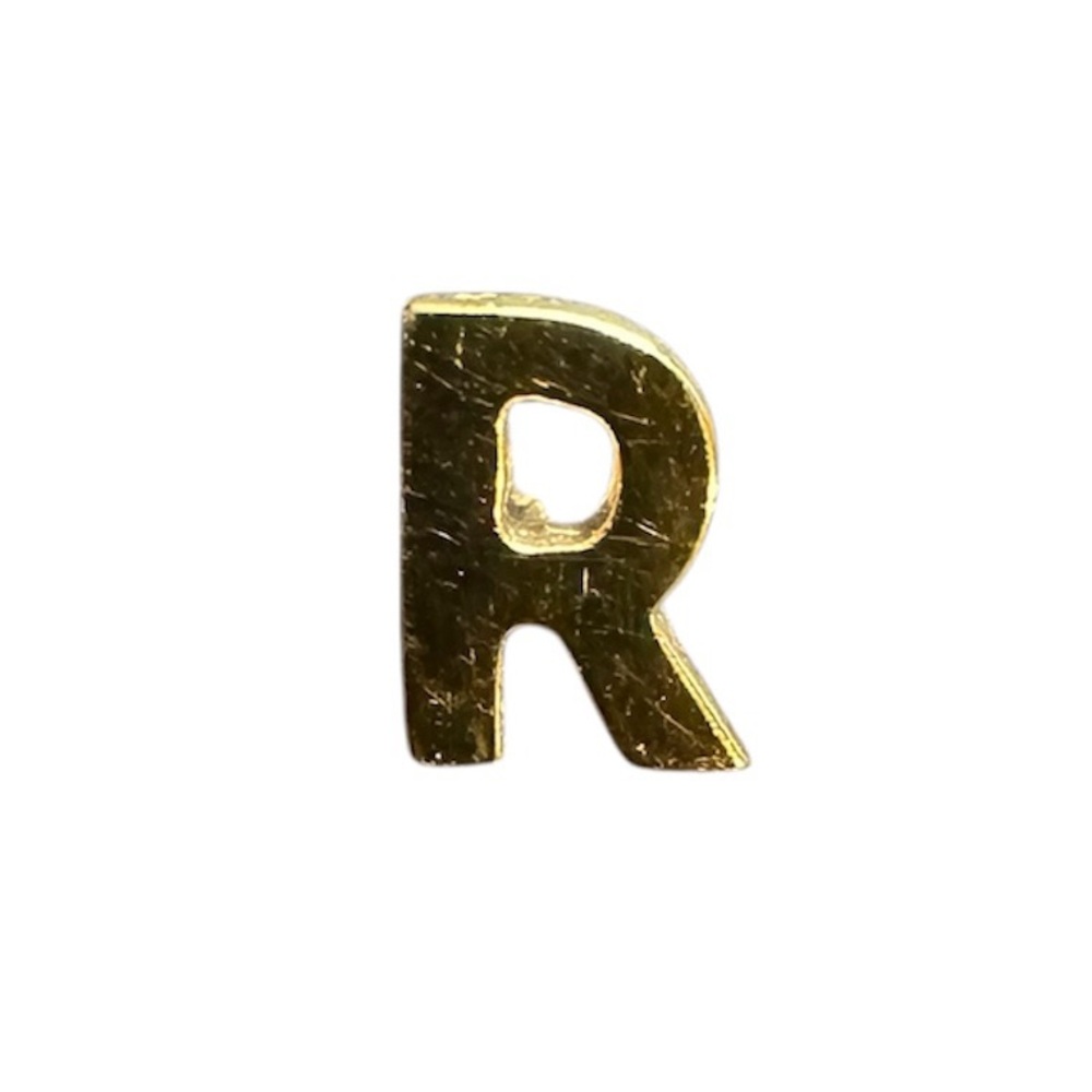 Kendra Scott Gold Initial 'R' Earring - Picture 2 of 4